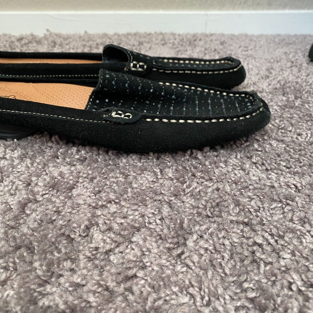BARETRAPS Orvyn Black Leather Bejeweled Beaded Slip-On Mules Size 8 - Picture 5 of 14